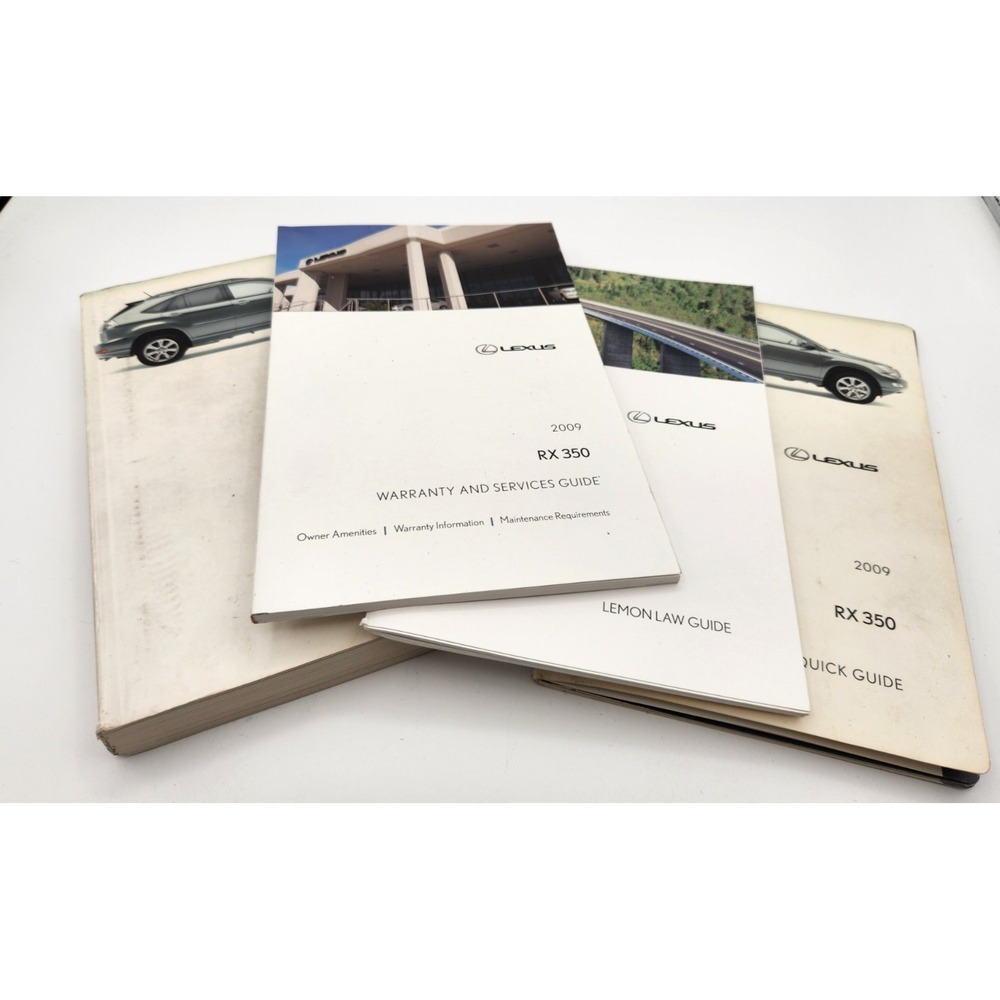Lexus RX 350 2009 SUV Owners Manual, Quick Guide, Warranty Guide, Lemon Law Bks